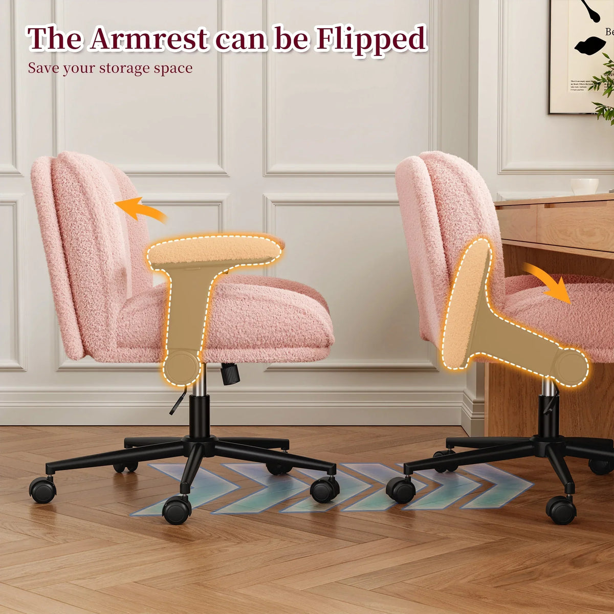 Nouveauté 2026 – Chaise de bureau Romorgniz Criss Cross avec accoudoirs réglables, soutien lombaire, dossier inclinable, coussin épais et roulettes. Idéale pour le bureau, les jeux vidéo, la lecture ou la coiffeuse. Couleur : blanc cassé