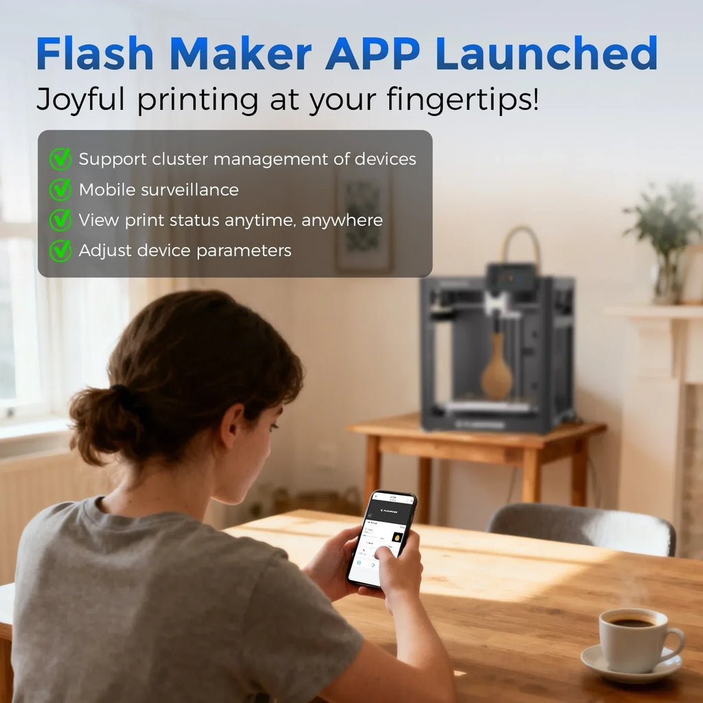 Nouveauté 2026 – Imprimante 3D Flashforge Adventurer 5M , nivellement automatique et impression haute vitesse (600 mm/s), noire