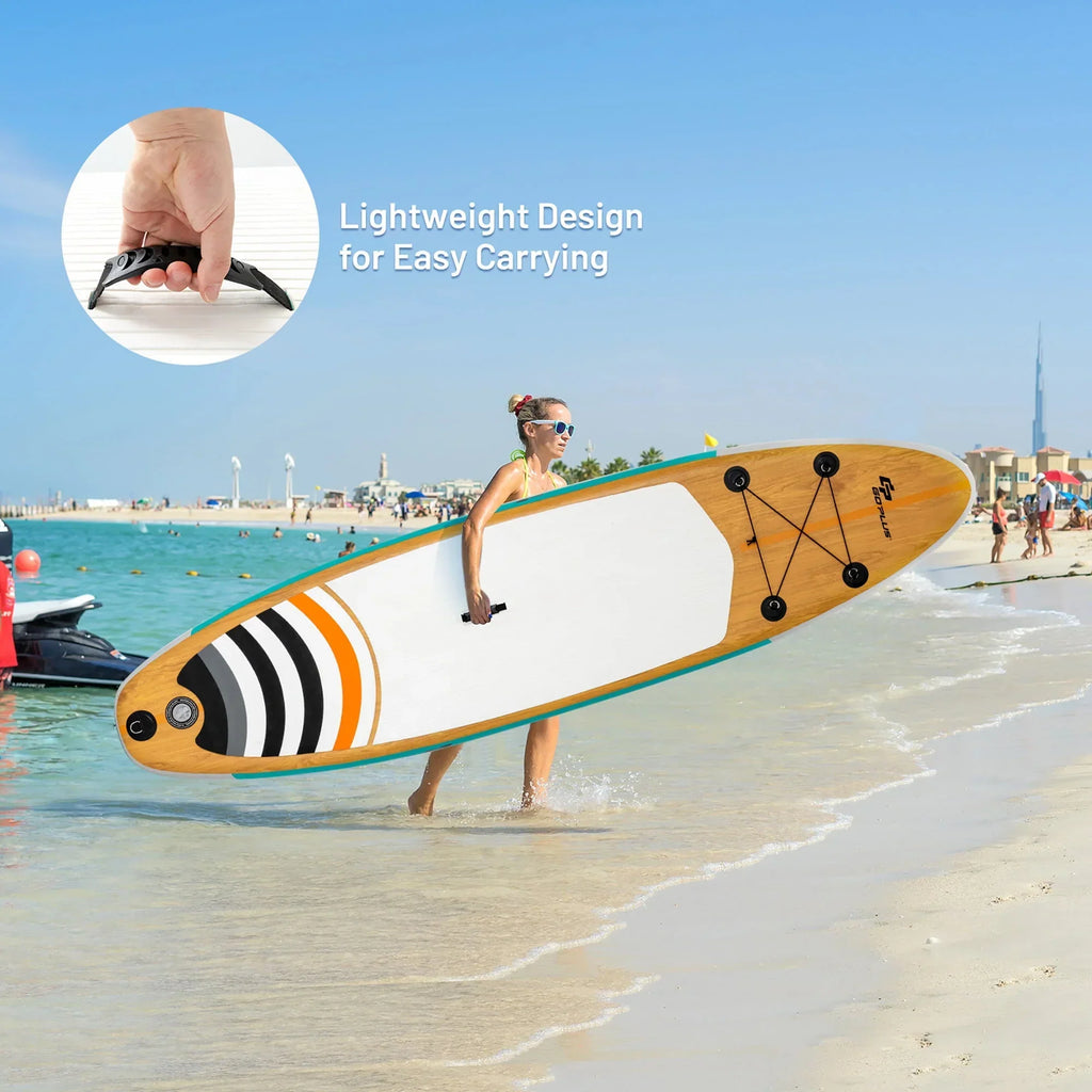 Nouveauté 2026 – Planche de paddle gonflable Goplus 11' (3,35 m) avec sac et pompe en aluminium