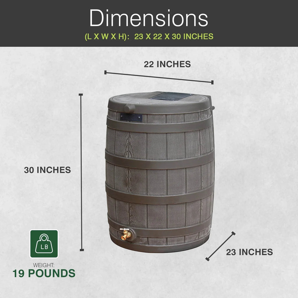Nouveauté 2026 – Récupérateur d'eau de pluie Good Ideas Rain Wizard 50 gallons (190 litres