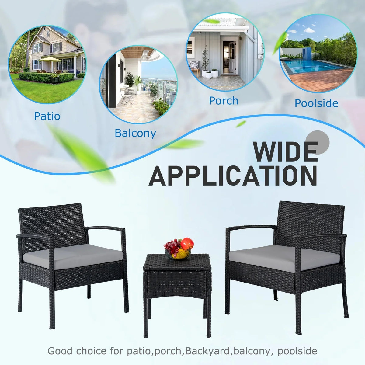 Nouveauté 2026 – Ensemble de mobilier de jardin Tappio , 3 pièces, style bistro, comprenant des chaises de conversation en rotin, une table d'appoint et des coussins. Idéal pour balcon, jardin ou terrasse. Couleur : rouge
