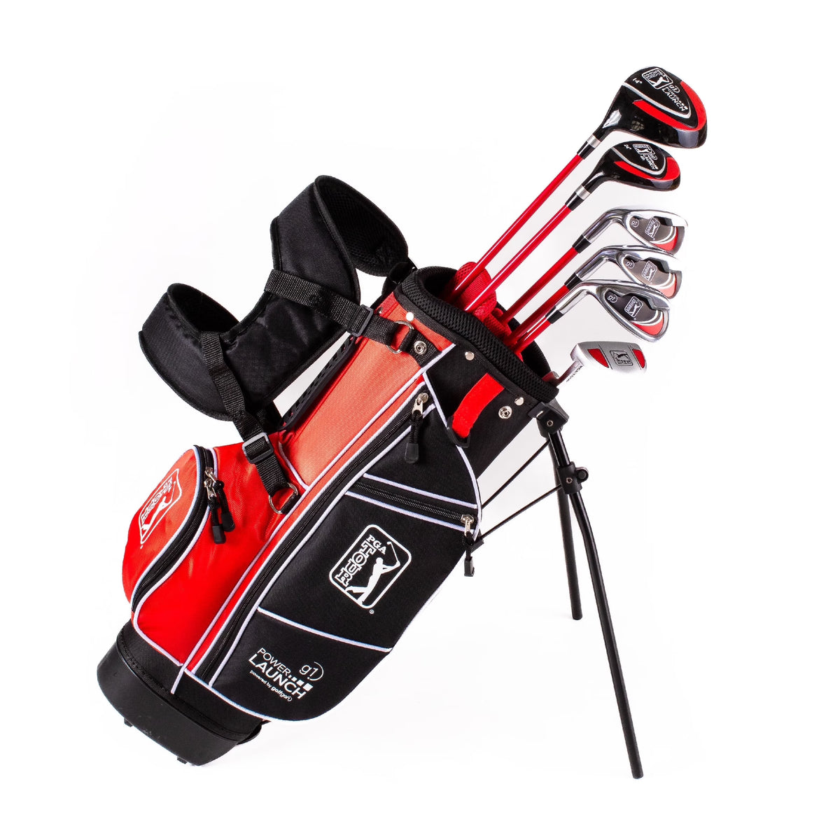 Nouveauté 2026 – Ensemble de 10 clubs de golf trépied pour enfant droitier PGA Tour ; taille du joueur : 1,42 m à 1,57 m ; âge : 8-12 ans