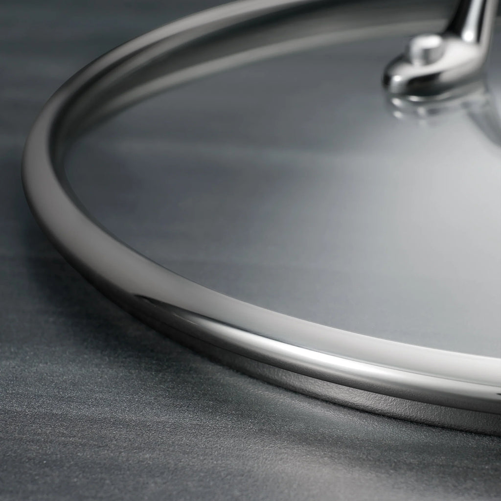 Nouveauté 2026 – Ensemble de 14 pièces de batterie de cuisine Tramontina en acier inoxydable triple couche avec couvercles en verre