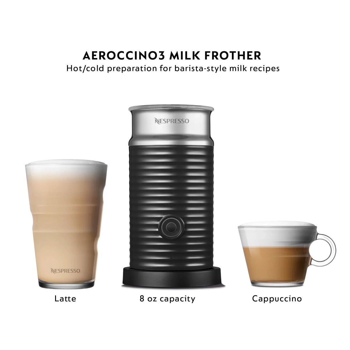 Nouveauté 2026 – Machine à café et expresso Nespresso Vertuo Plus de De'Longhi avec Aerocinno, grise, dosettes individuelles