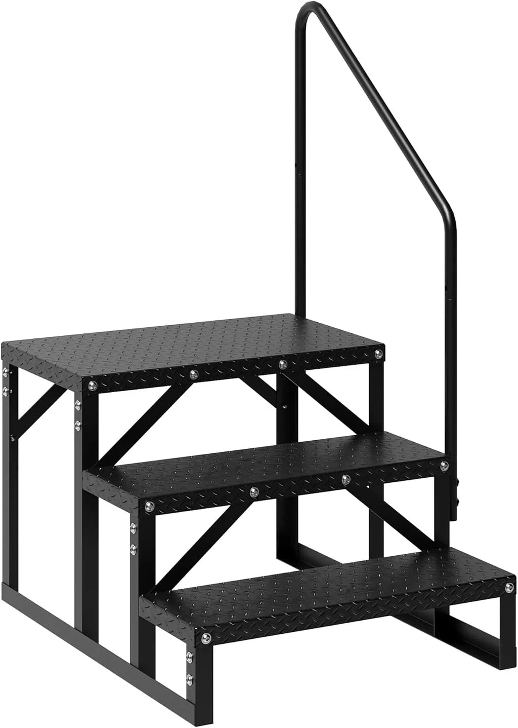 Nouveauté 2026 – Marchepieds antidérapants Garvee 3 marches pour VR, , 68 cm x 122 cm, acier allié
