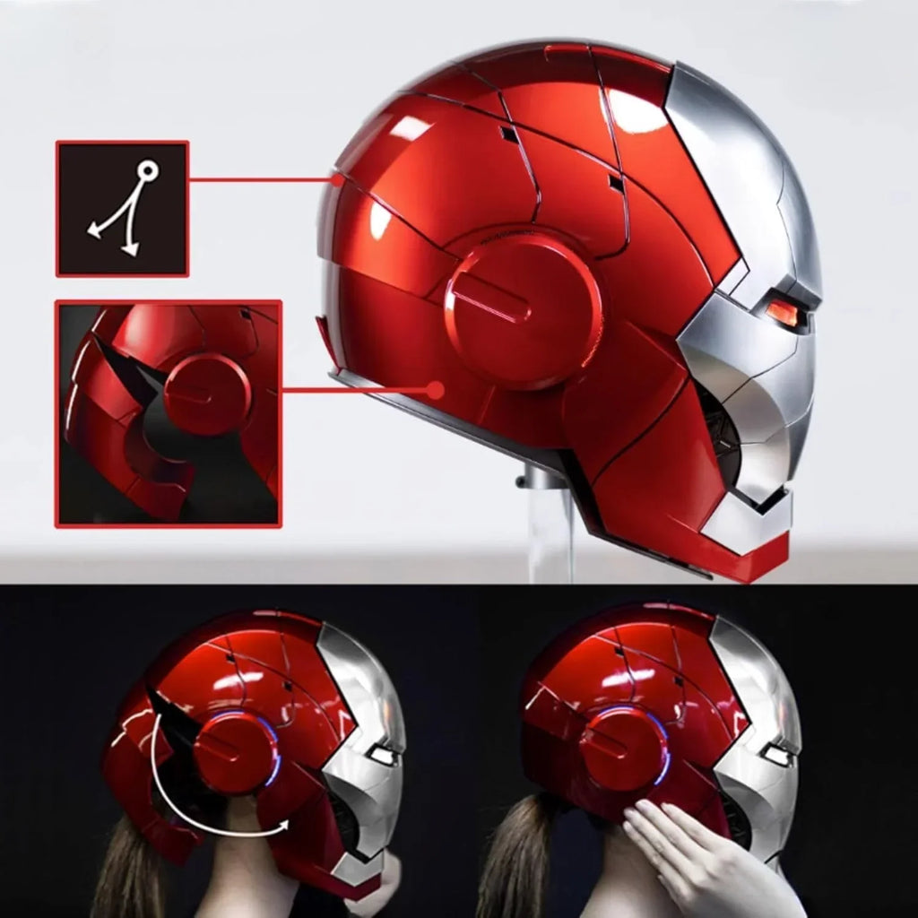 Nouveauté 2026 – Casque Iron Man ZUITEH , nouveau masque de super-héros Iron Man avec voix de Jarvis et ouverture/fermeture contrôlée par télécommande et tactile, objet de collection réaliste, masque de super-héros idéal pour Halloween, Noël, un anni