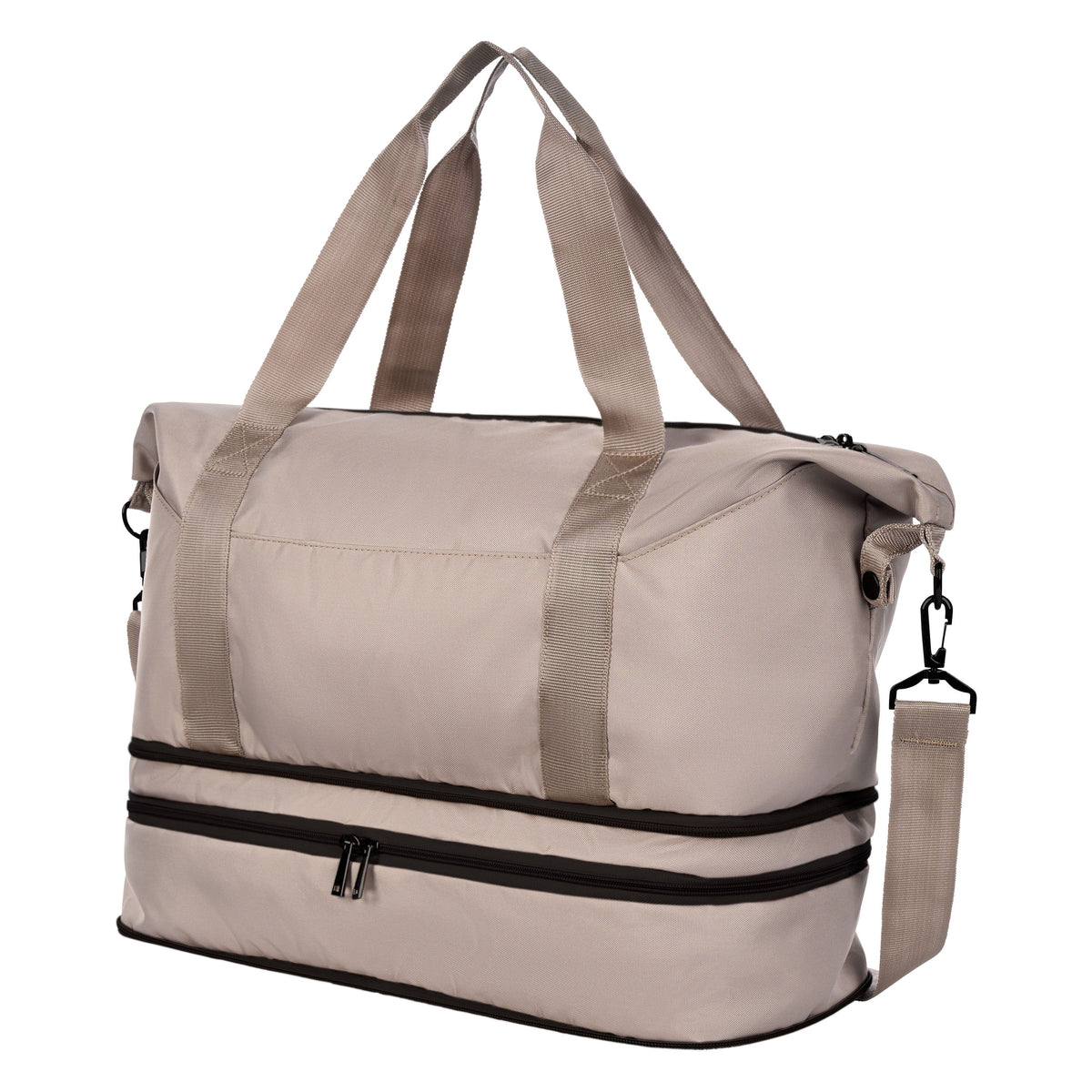 Nouveauté 2026 – Ensemble de bagages 3 pièces Protege , couleur Taupe Splash, comprenant une valise cabine de 20 pouces, une valise de 25 pouces et un sac de voyage week-end