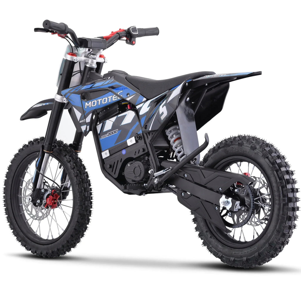 Nouveauté 2026 – Motocross électrique MotoTec 60V Pro , 2000W, batterie lithium bleue