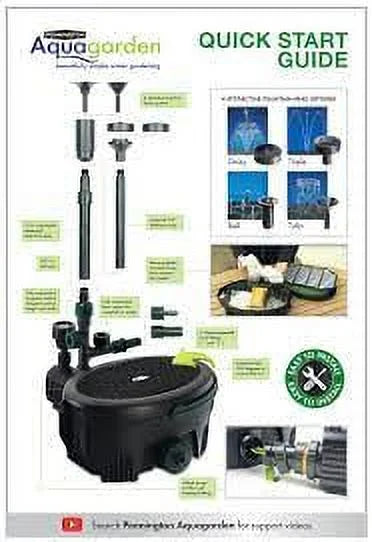 Nouveauté 2026 – Kit tout-en-un Pennington Aqua Garden , pompe de bassin électrique submersible 369 GPH, modèle n° 100541845