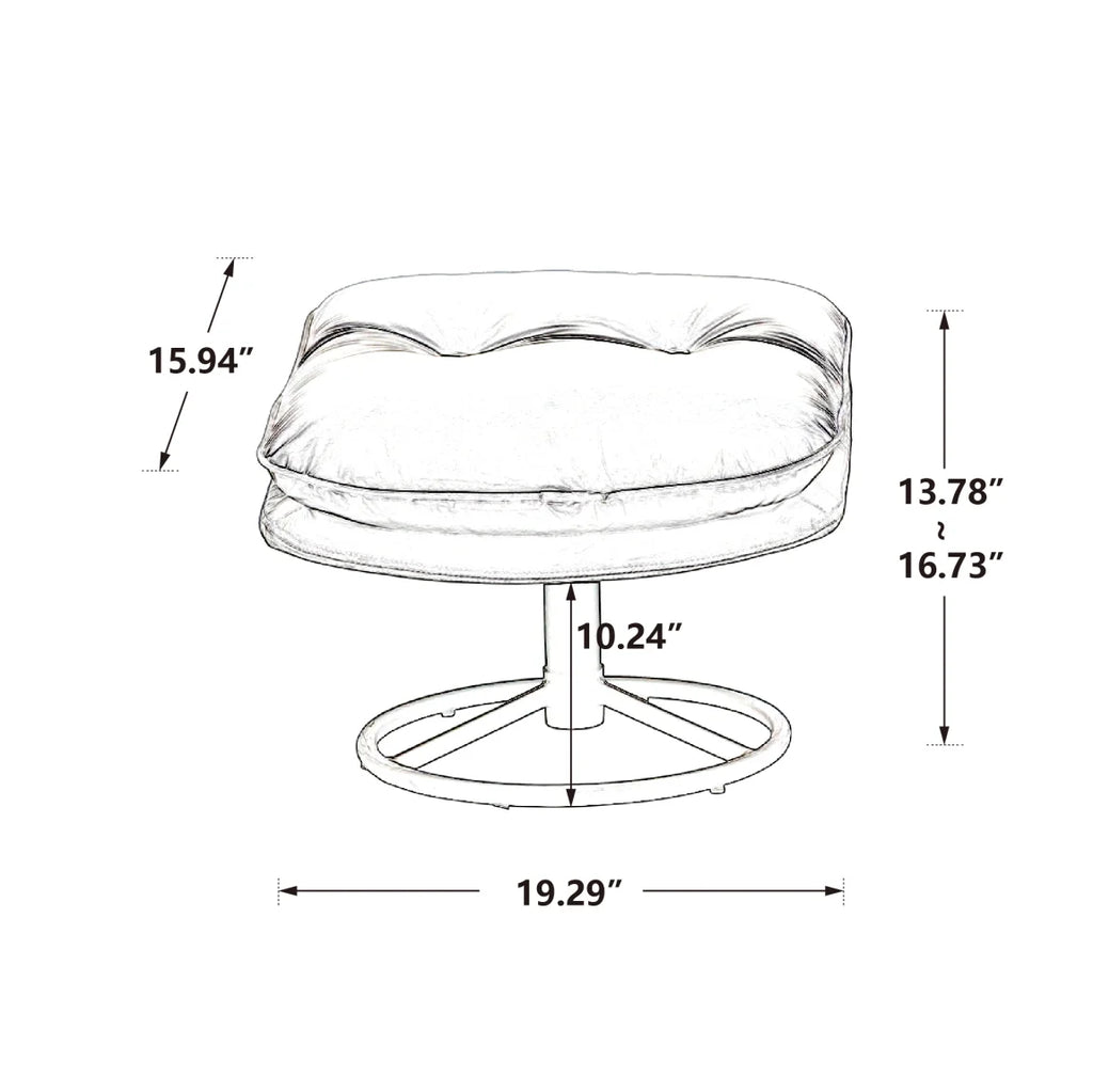 Nouveauté 2026 – Fauteuil pivotant Velvet avec repose-pieds, chaise longue moderne avec structure en métal, fauteuil de lecture confortable pour salon, chambre ou bureau, bleu