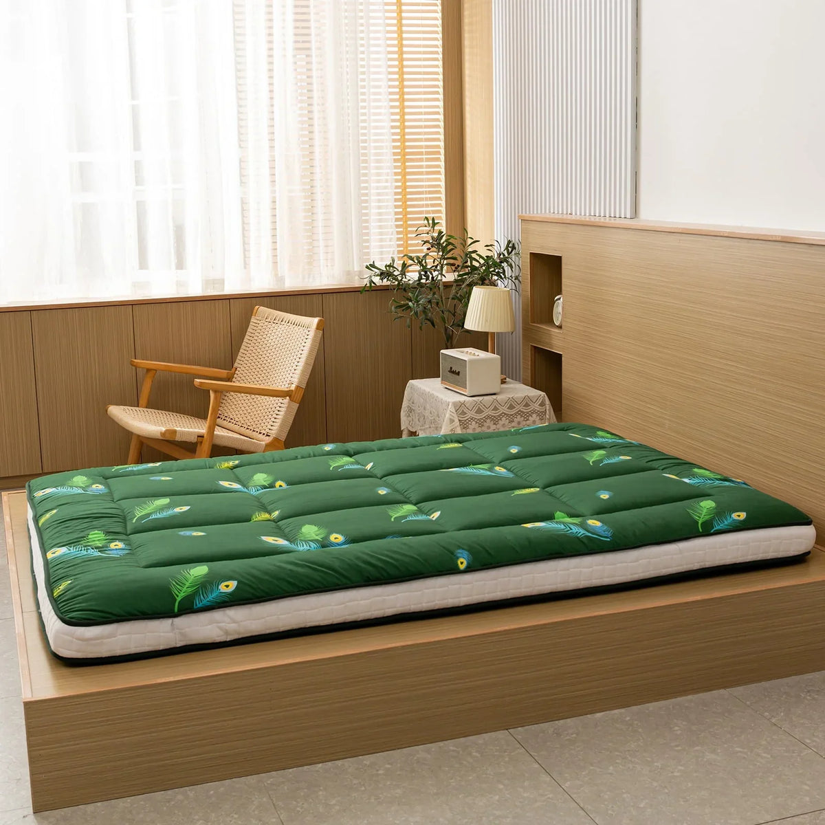 Nouveauté 2026 – Matelas de sol futon extra épais , matelas japonais pliable et enroulable rembourré, matelas de camping portable Shikibuton
