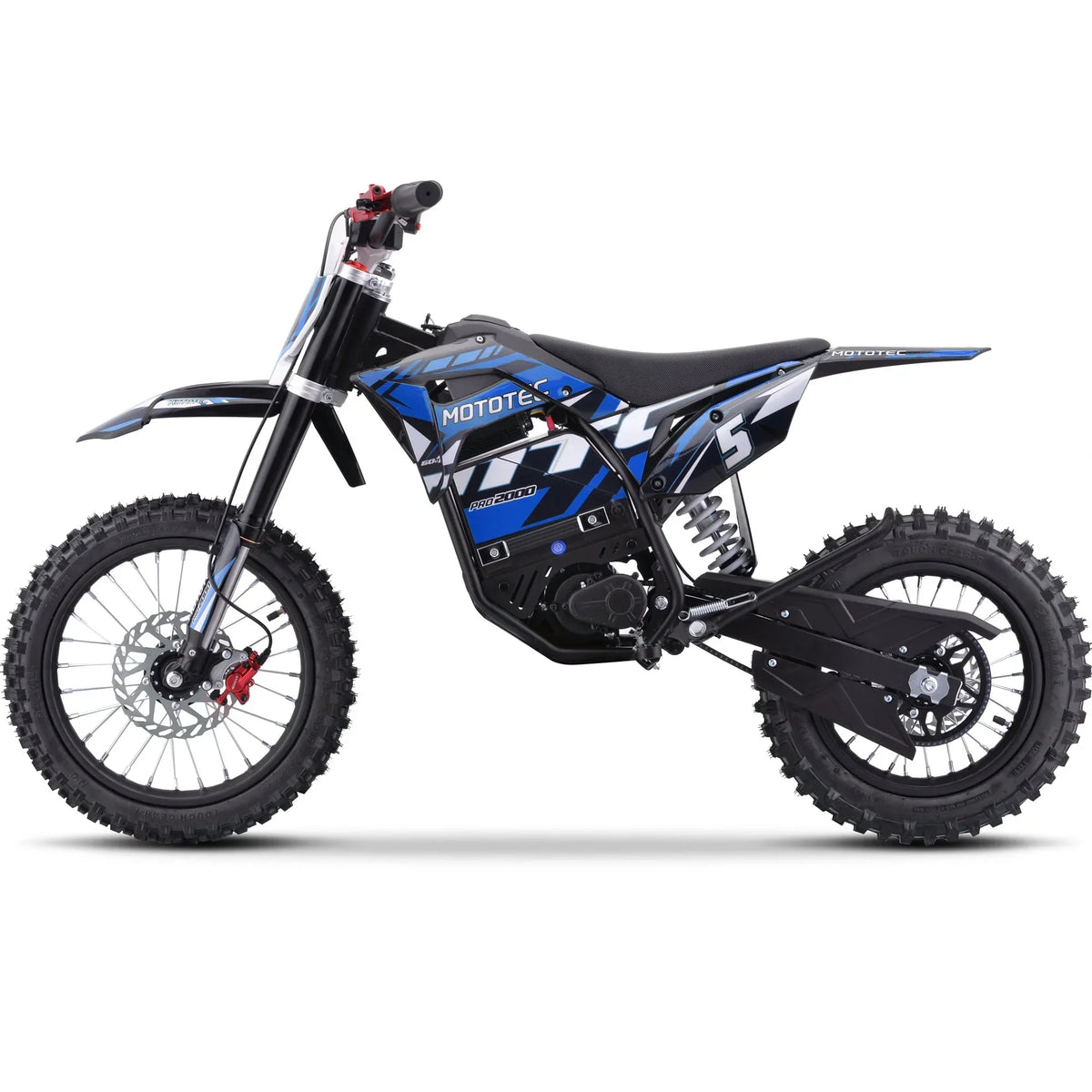 Nouveauté 2026 – Motocross électrique MotoTec 60V Pro , 2000W, batterie lithium bleue