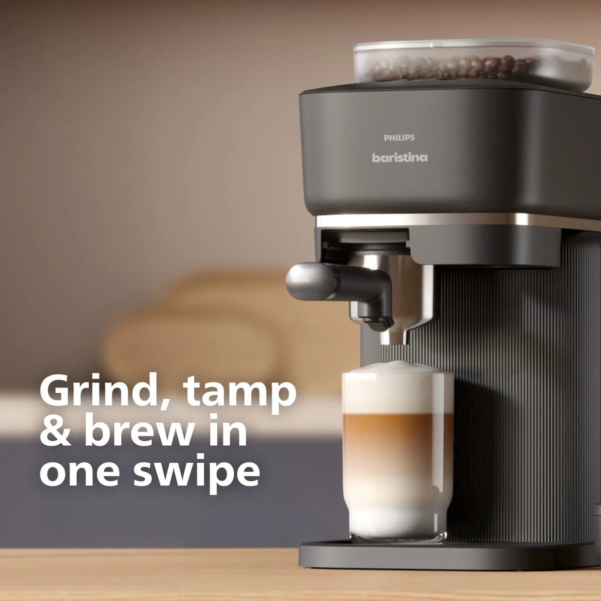 Nouveauté 2026 – Machine à expresso automatique Philips Baristina , blanc laiteux