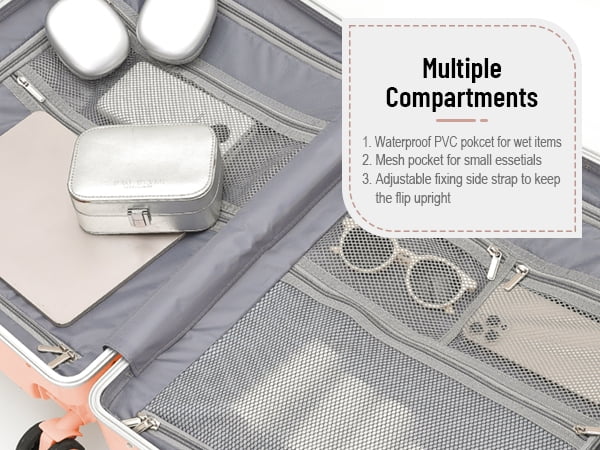 Nouveauté 2026 – Valise 22 pouces avec serrure TSA, idéale pour enfants et adultes, roulettes pivotantes verrouillables, housse de protection et ceinture de sécurité incluses