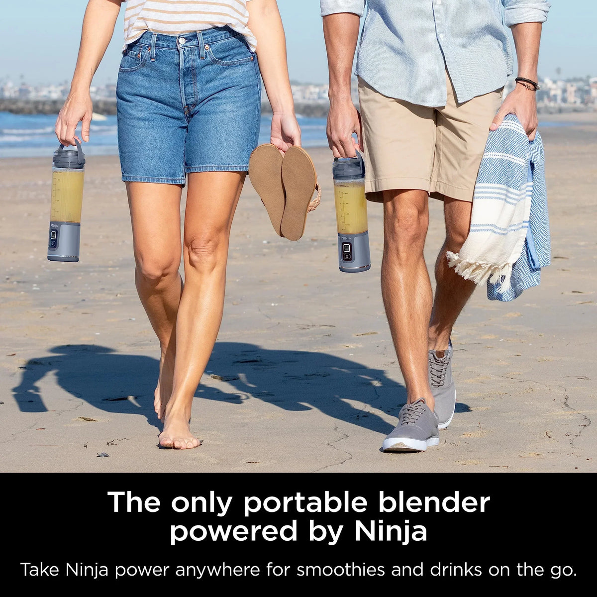 Nouveauté 2026 – Blender portable Ninja Blast , sans fil, bol de 532 ml (18 oz), blender individuel pour milkshakes et smoothies, sans BPA, couvercle étanche et bec verseur, rechargeable par USB-C, pièces compatibles lave-vaisselle, violet métallisé