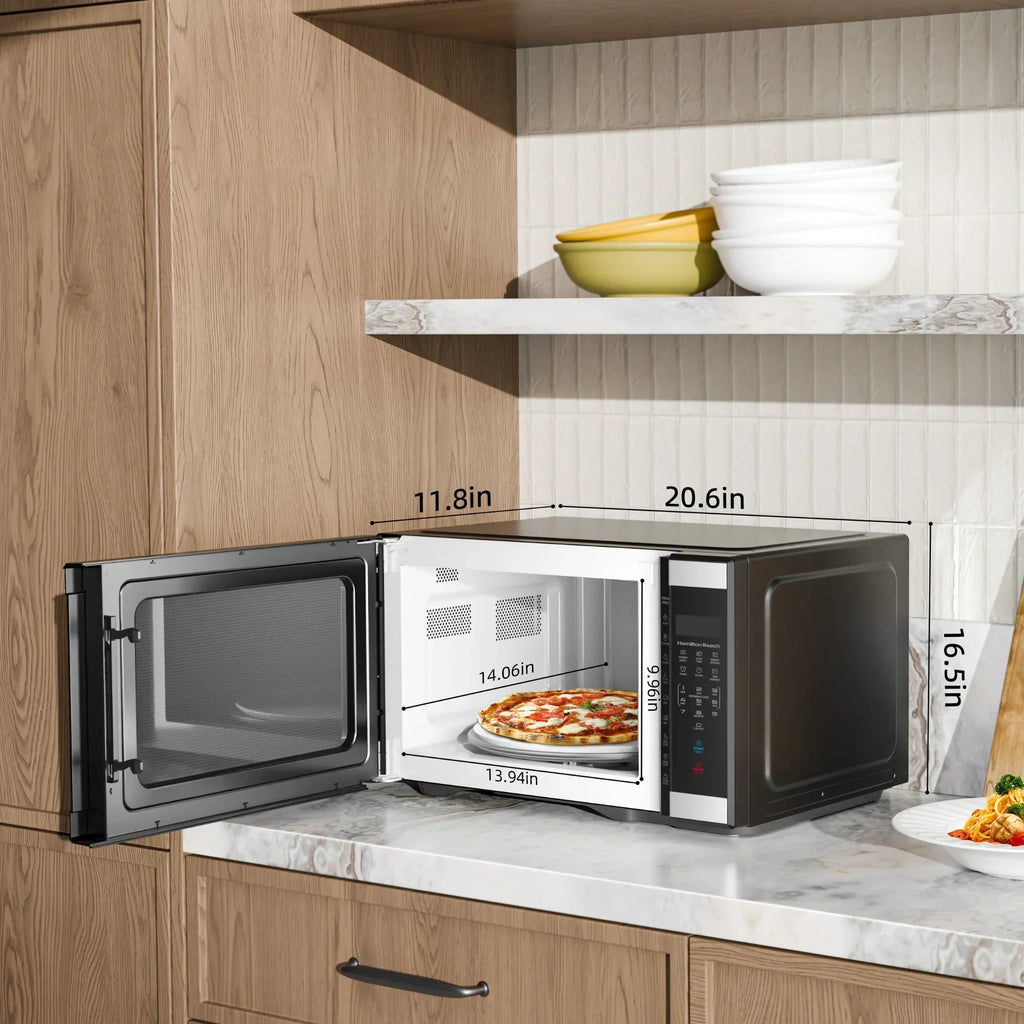Nouveauté 2026 – Four à micro-ondes de comptoir Hamilton Beach , 1,1 pi³, noir et acier inoxydable