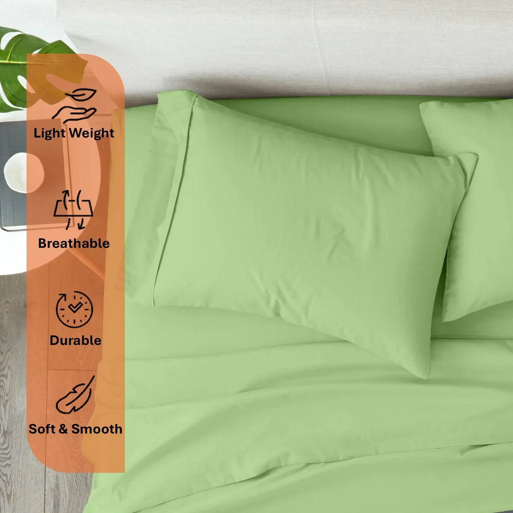 Nouveauté 2026 – Parure de lit 4 pièces en coton égyptien Giza 100 % (600 fils/cm²), drap-housse à bonnet profond de 38 cm, satin doux et respirant - Noir, 1 place