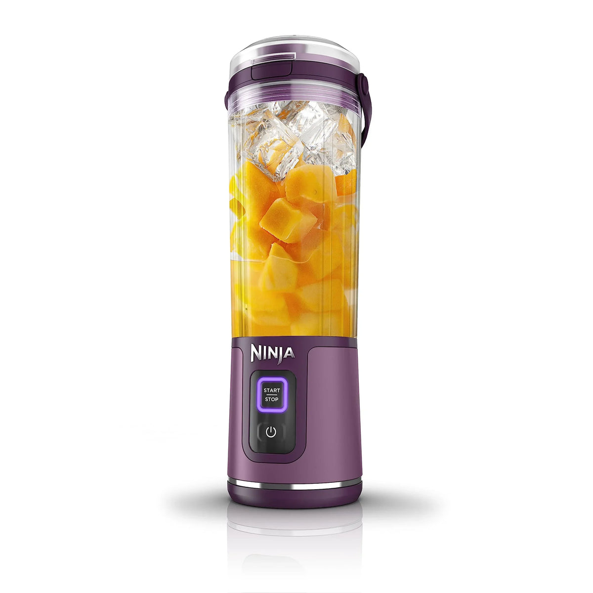 Nouveauté 2026 – Blender portable Ninja Blast , sans fil, bol de 532 ml (18 oz), blender individuel pour milkshakes et smoothies, sans BPA, couvercle étanche et bec verseur, rechargeable par USB-C, pièces compatibles lave-vaisselle, violet métallisé