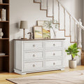 Nouveauté 2026 – Commode FAGAGA 6 tiroirs pour salon, meuble de rangement en bois pour chambre, blanc