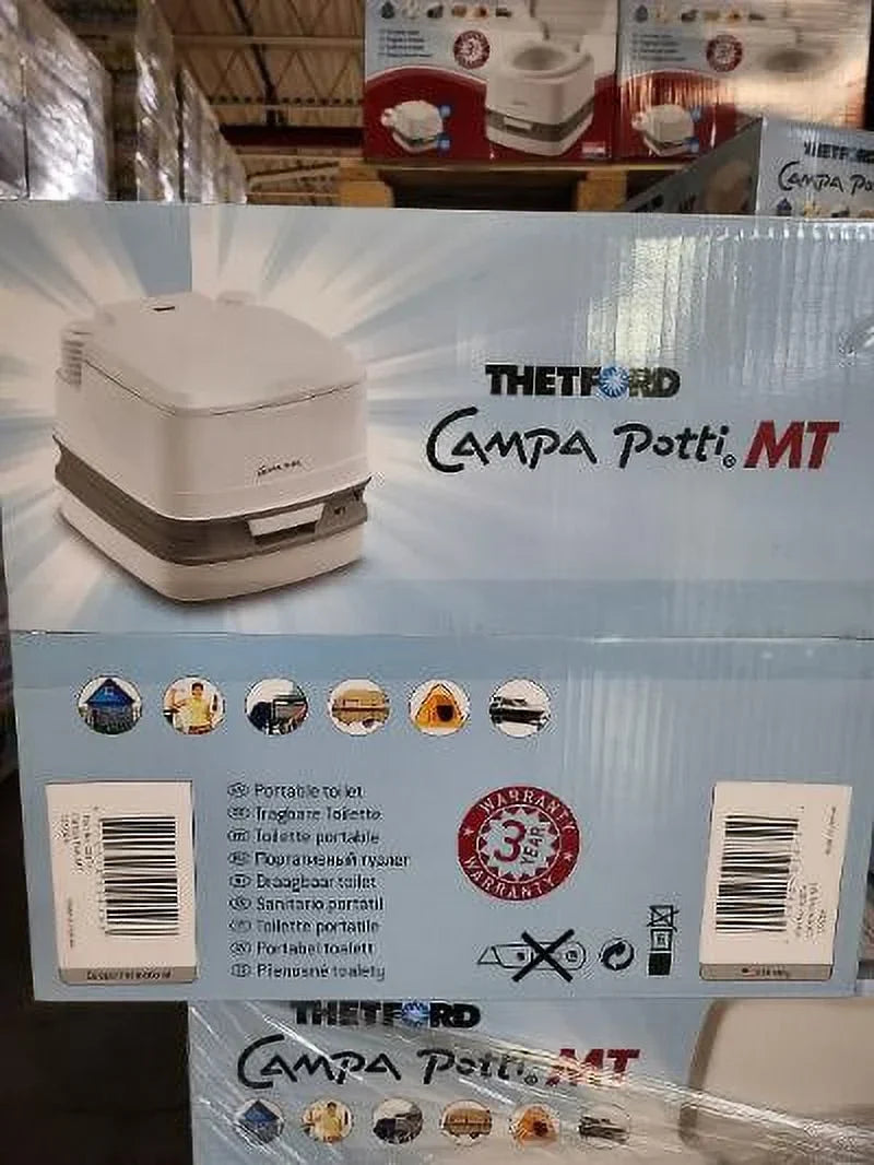 Nouveauté 2026 – Thetford Campa-Potti MT, Toilettes portables de 4 gallons, Longueur 16,8 x Largeur 15,1 po x Hauteur 13 po