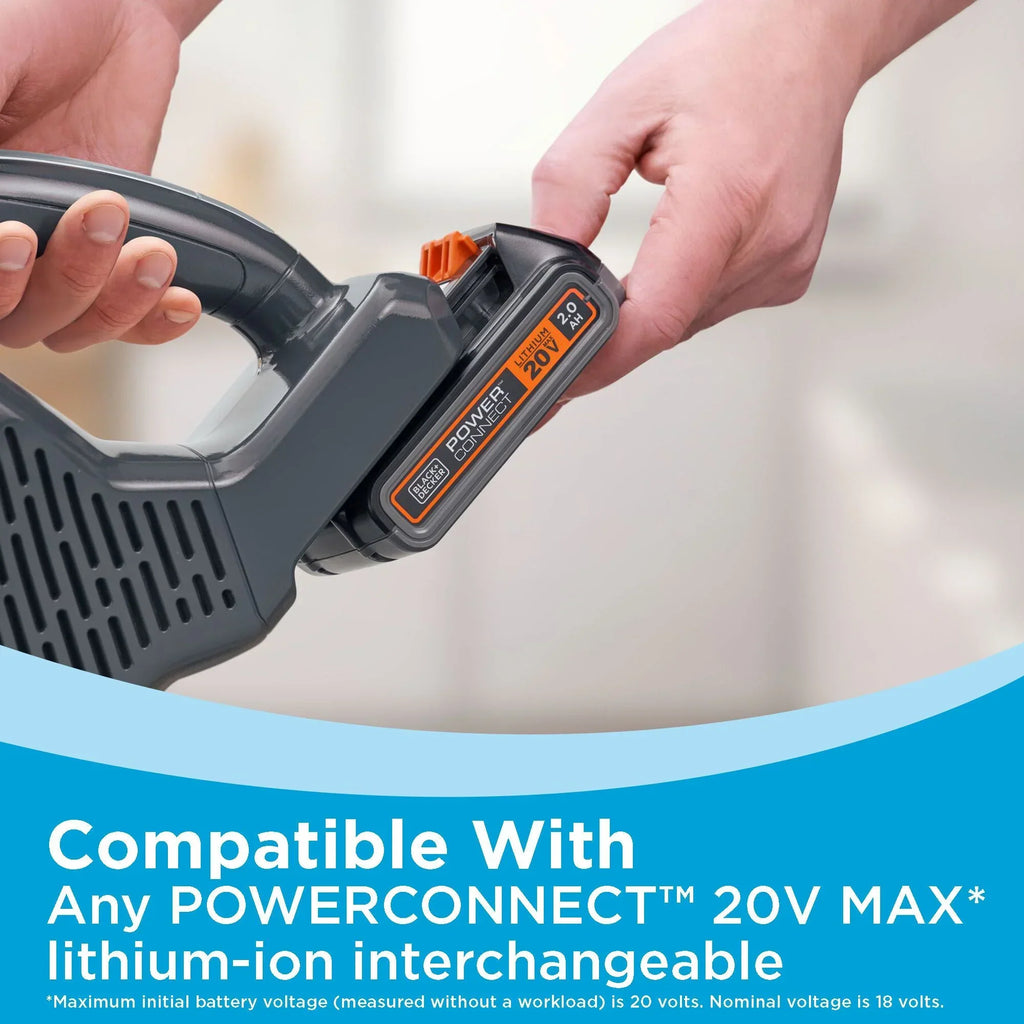 Nouveauté 2026 – Kit aspirateur balai sans fil BLACK+DECKER POWERSERIES+ 20V MAX* , pour moquettes et sols durs, convertible en aspirateur à main, autonomie de 44 minutes, pour le nettoyage quotidien, BHFEA18D1