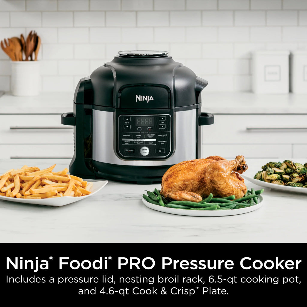 Nouveauté 2026 – Ninja Foodi 10-en-1 Multicuiseur, 6,5 litres, Autocuiseur et Friteuse à air chaud, Acier inoxydable, OS300