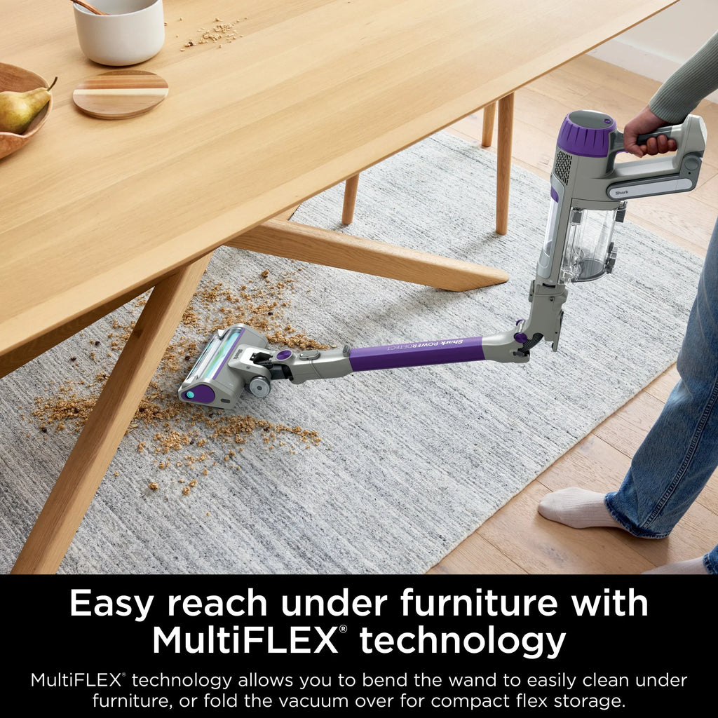 Nouveauté 2026 – Aspirateur balai sans fil Shark PowerDetect , multi-surfaces, avec brosse DuoClean Detect et tube MultiFLEX, jusqu'à 60 minutes d'autonomie, IP1250 bleu