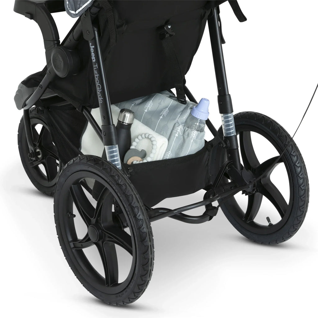 Nouveauté 2026 – Poussette de jogging Jeep TurboGlyde de Delta Children, noire