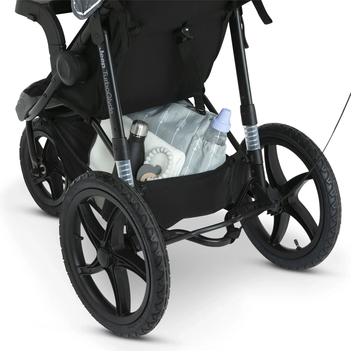 Nouveauté 2026 – Poussette de jogging Jeep TurboGlyde de Delta Children, noire