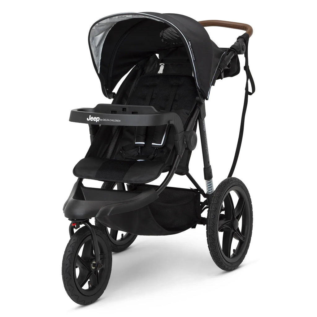 Nouveauté 2026 – Poussette de jogging Jeep TurboGlyde de Delta Children, noire