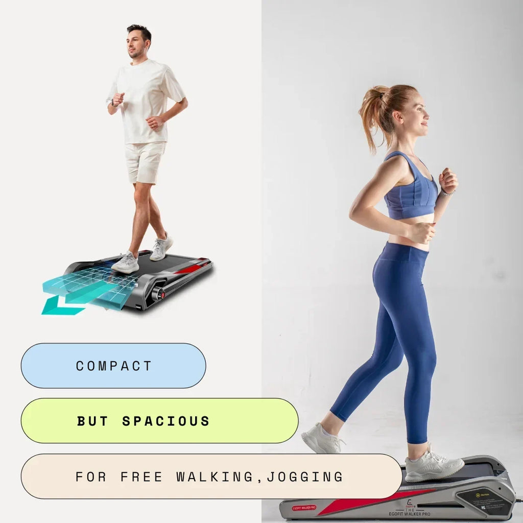 Nouveauté 2026 – Tapis de marche électrique Egofit Walker Pro , le plus petit modèle à placer sous un bureau, pour la maison, 2 CV, inclinaison de 5°