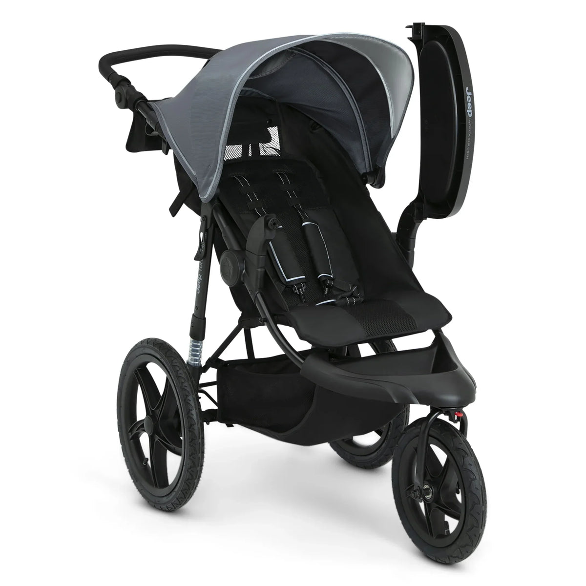 Nouveauté 2026 – Poussette de jogging Jeep TurboGlyde de Delta Children, noire
