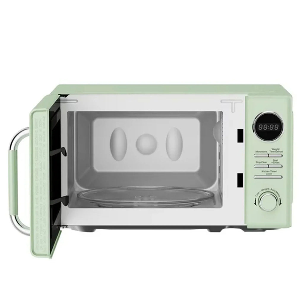 Nouveauté 2026 – Micro-ondes rétro classique Magic Chef 0,7 pi³ (19,8 L), 700 W, vert (neuf, boîte ouverte