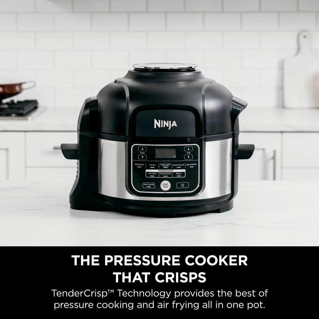 Nouveauté 2026 – Autocuiseur Ninja Foodi 10-en-1 5 L , cuiseur vapeur, four, gril, déshydrateur, friteuse à air chaud, revêtement antiadhésif, FD101, acier inoxydable