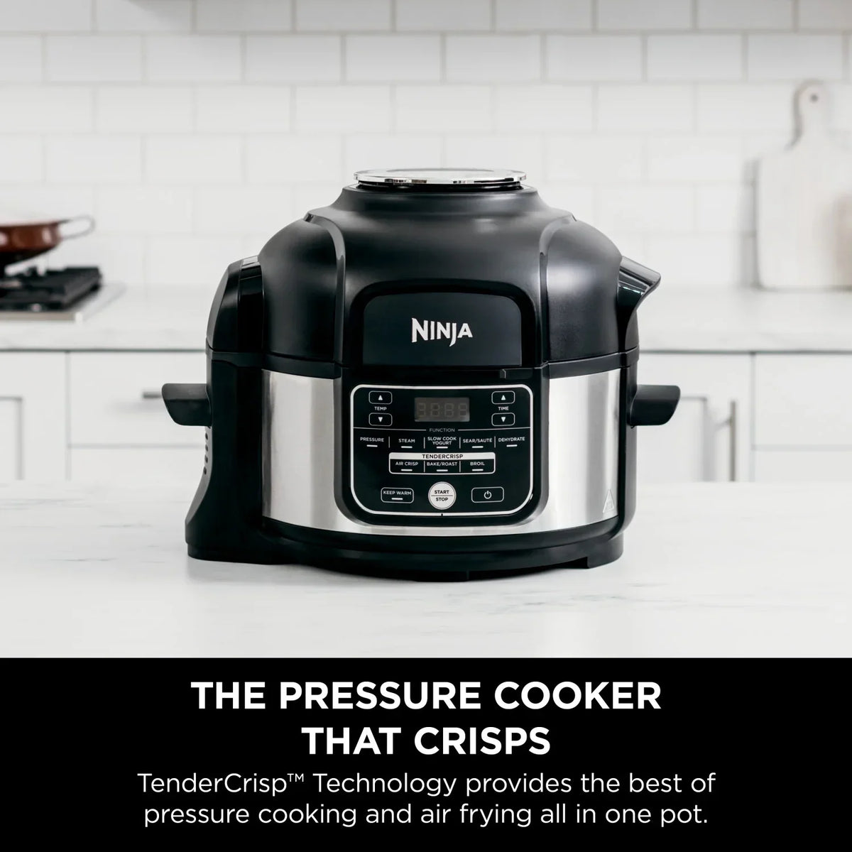 Nouveauté 2026 – Autocuiseur Ninja Foodi 10-en-1 5 L , cuiseur vapeur, four, gril, déshydrateur, friteuse à air chaud, revêtement antiadhésif, FD101, acier inoxydable