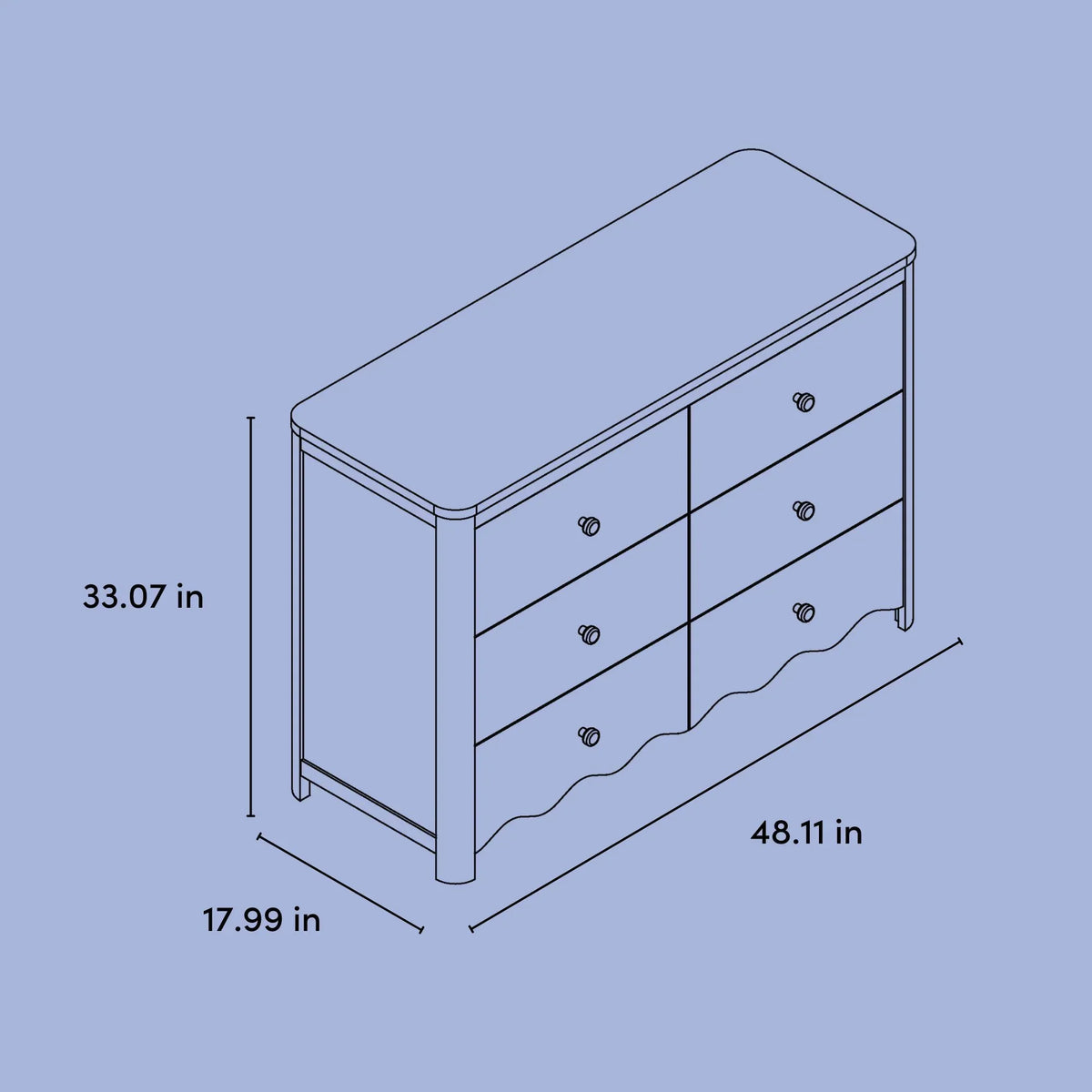 Nouveauté 2026 – Commode pour chambre d'enfant Storkcraft Casablanca 6 tiroirs, couleur sauge