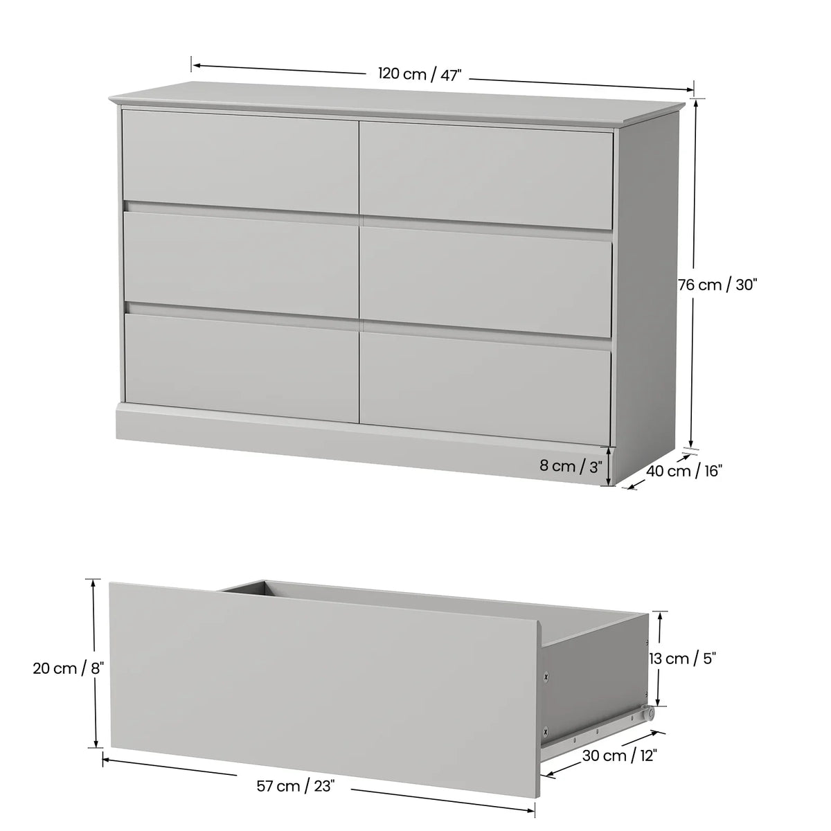 Nouveauté 2026 – Commode blanche neuve , commode à 6 tiroirs, meuble de rangement double, meuble d'appoint pour chambre ou salon
