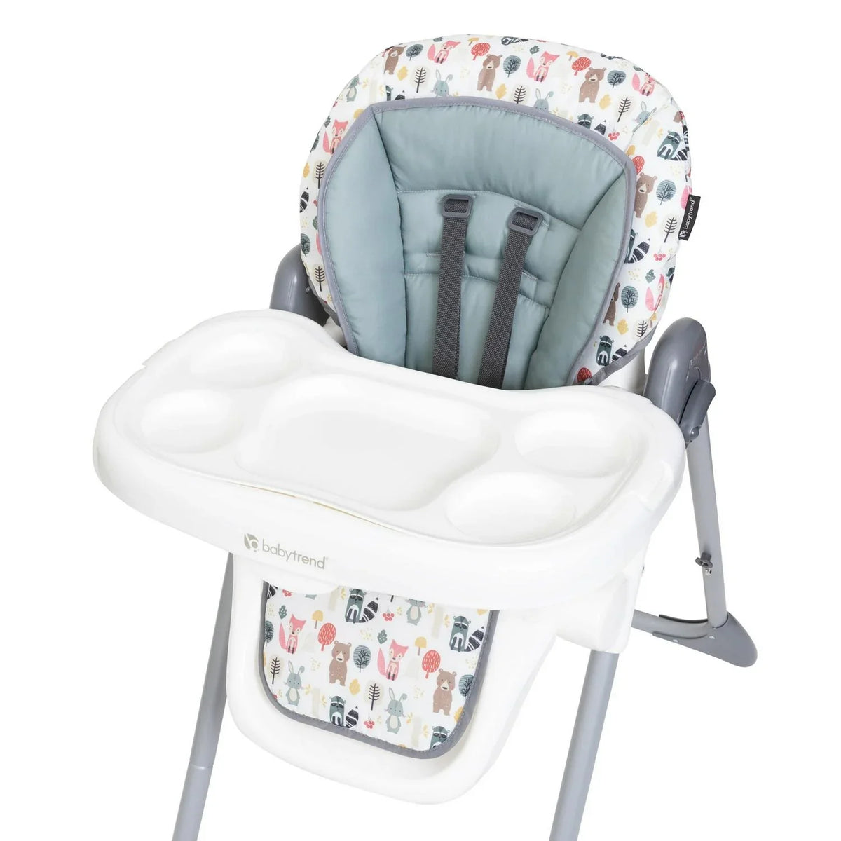 Nouveauté 2026 – Chaise haute 3-en-1 Baby Trend Sit Right, collection . Thème Forêt