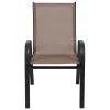 Nouveauté 2026 – Lot de 5 chaises empilables d'extérieur BizChair noires , revêtement Flex Comfort et structure en métal