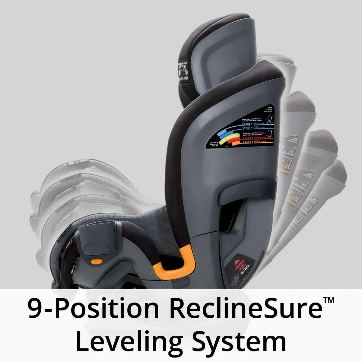 Nouveauté 2026 – Siège auto convertible 4-en-1 Chicco Fit4 Adapt - Vapor (Gris