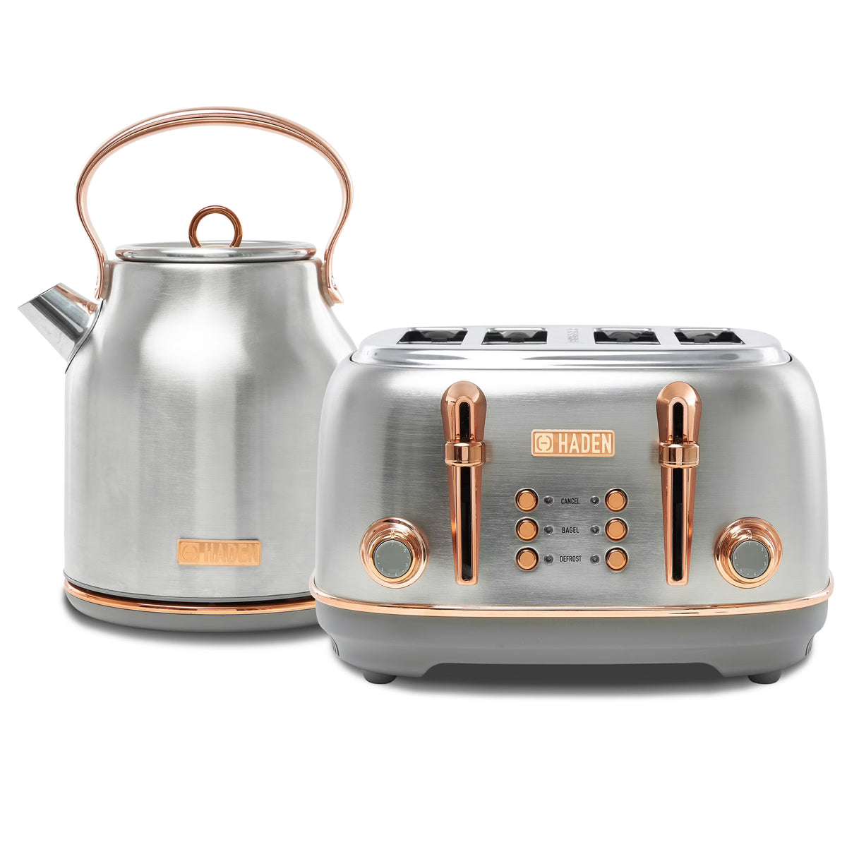 Nouveauté 2026 – Bouilloire électrique Haden Heritage 1500 1,7 W , finition noir mat avec accents cuivrés
