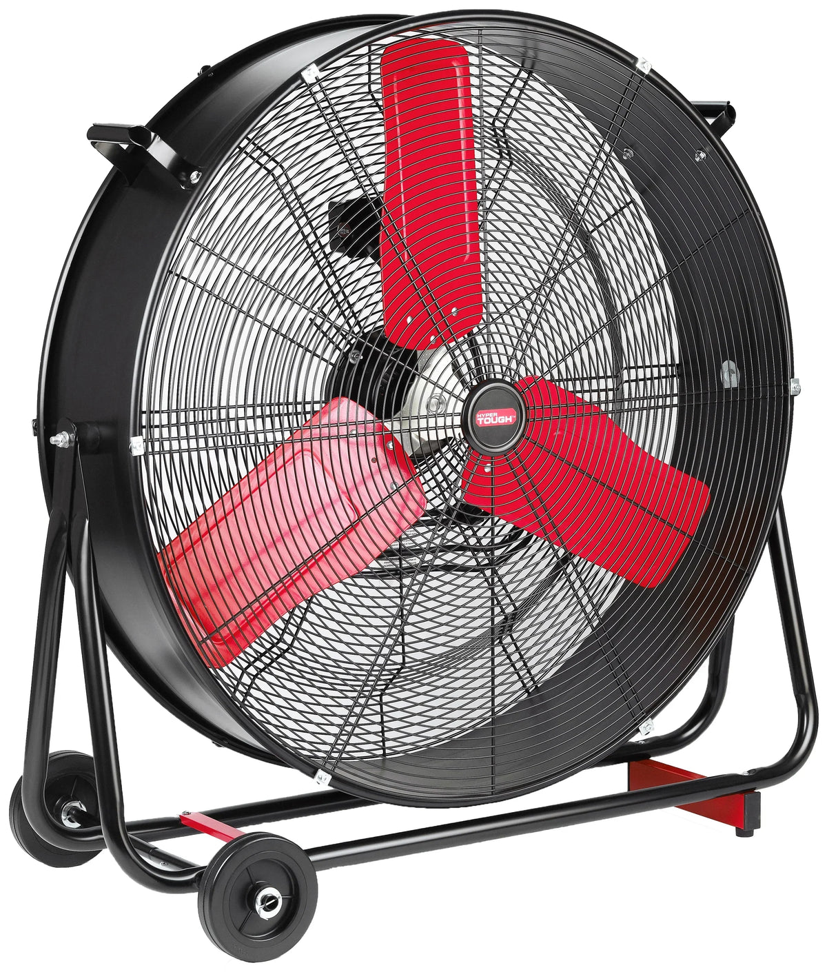 Nouveauté 2026 – Ventilateur tambour incliné haute vitesse Hyper Tough 30 pouces, rouge et noir