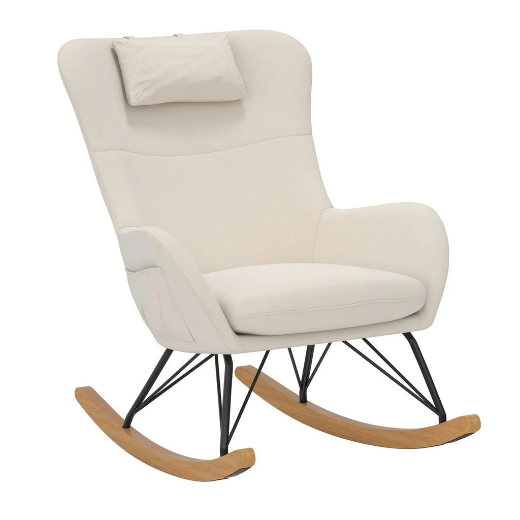 Nouveauté 2026 – Transat Baby Relax Robbie avec poches de rangement. Lin beige