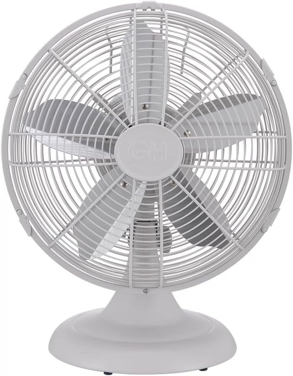 Nouveauté 2026 – Ventilateur de table rétro tout métal Good Housekeeping (92618) avec 3 vitesses, large oscillation et poignée de transport