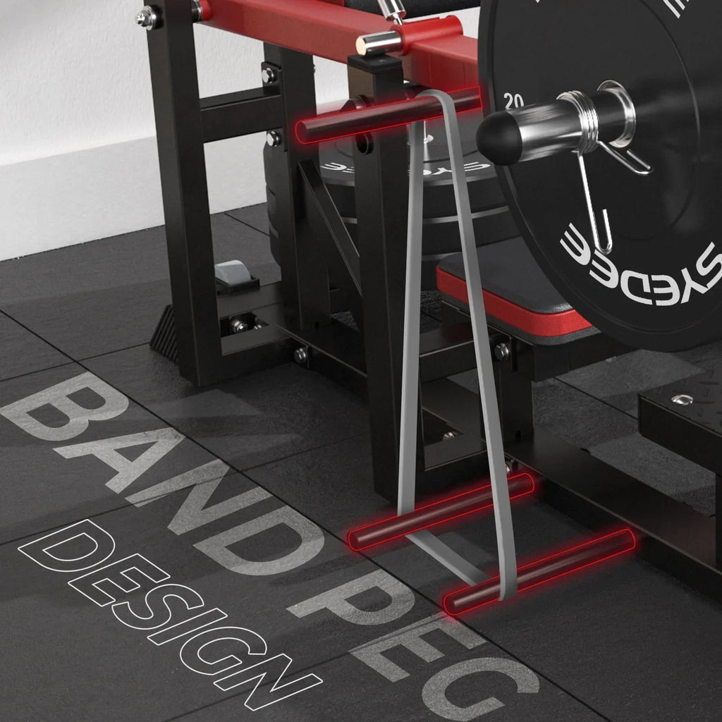 Nouveauté 2026 – Machine à pont fessier syedee , machine robuste à charge guidée pour le hip thrust, machine Glute Drive pour le modelage des muscles fessiers (rouge