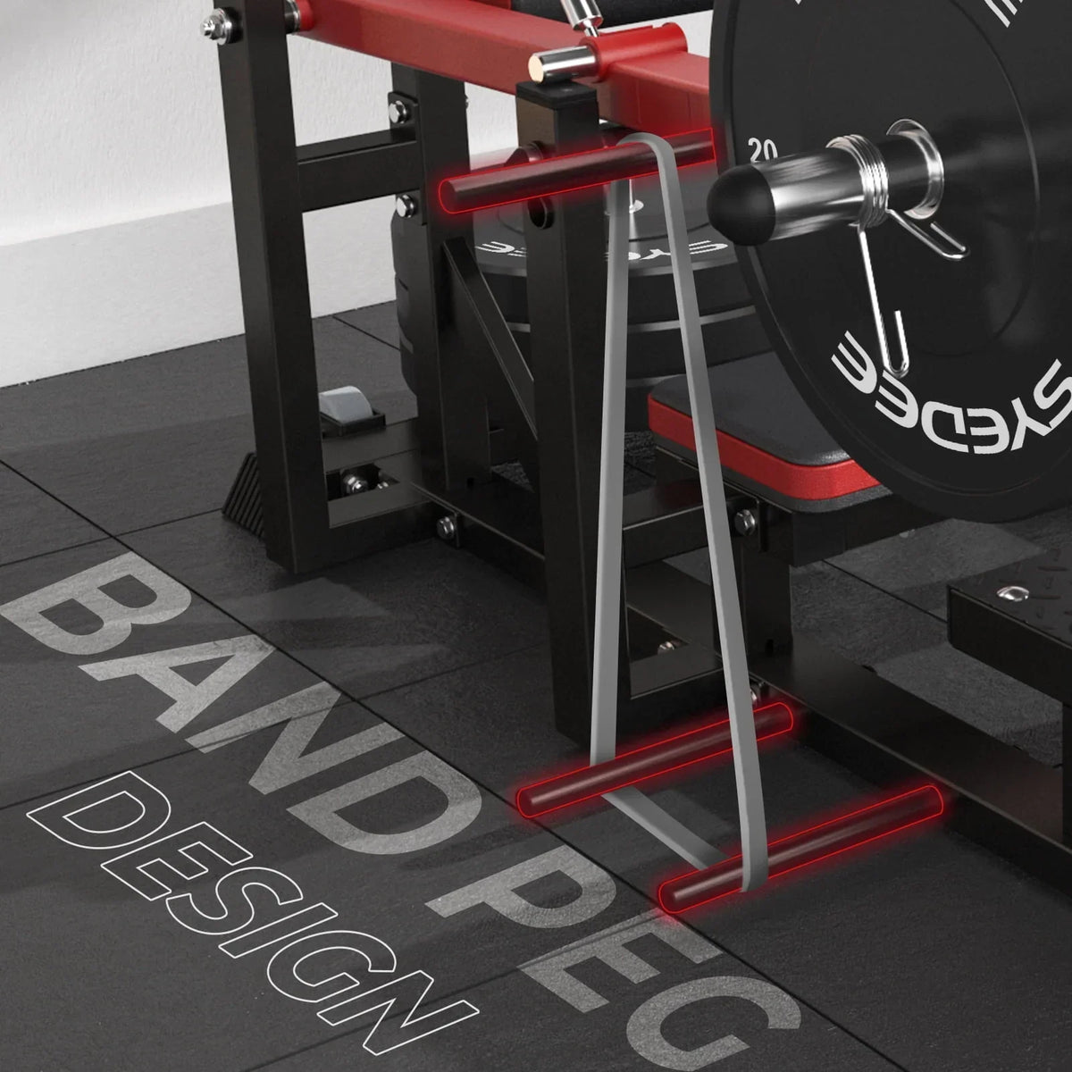 Nouveauté 2026 – Machine à pont fessier syedee , machine robuste à charge guidée pour le hip thrust, machine Glute Drive pour le modelage des muscles fessiers (rouge