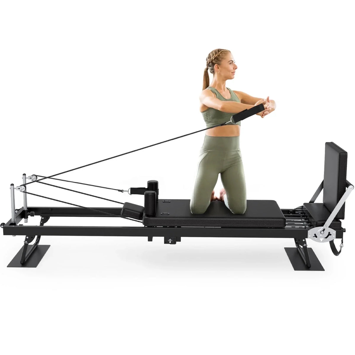 Nouveauté 2026 – Appareil de Pilates Reformer pliable GIKPAL de 234 cm (92 pouces) pour salle de sport à domicile, équipement d'exercices de Pilates pour un corps équilibré avec planche de saut