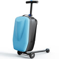 Nouveauté 2026 – Muhub - Valise-trottinette 2 en 1 pour enfants et adultes, pliable et à roulettes, bleu clair