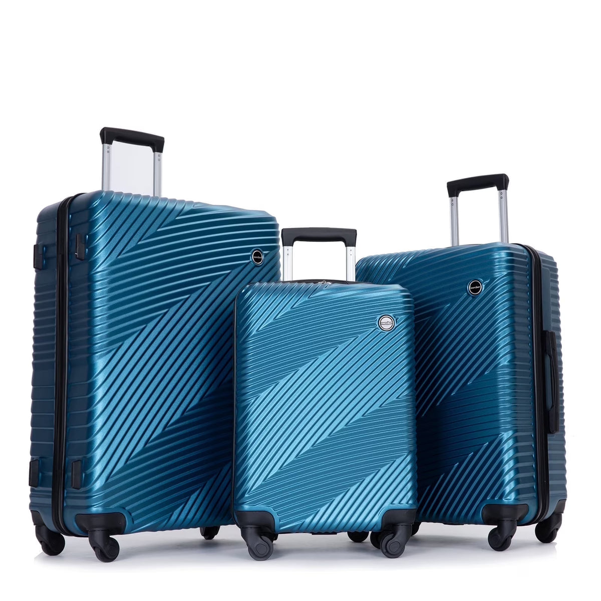 Nouveauté 2026 – Ensemble de 3 valises Tripcomp , valise rigide légère à roulettes multidirectionnelles 20 po, 24 po, 28 po (bleu