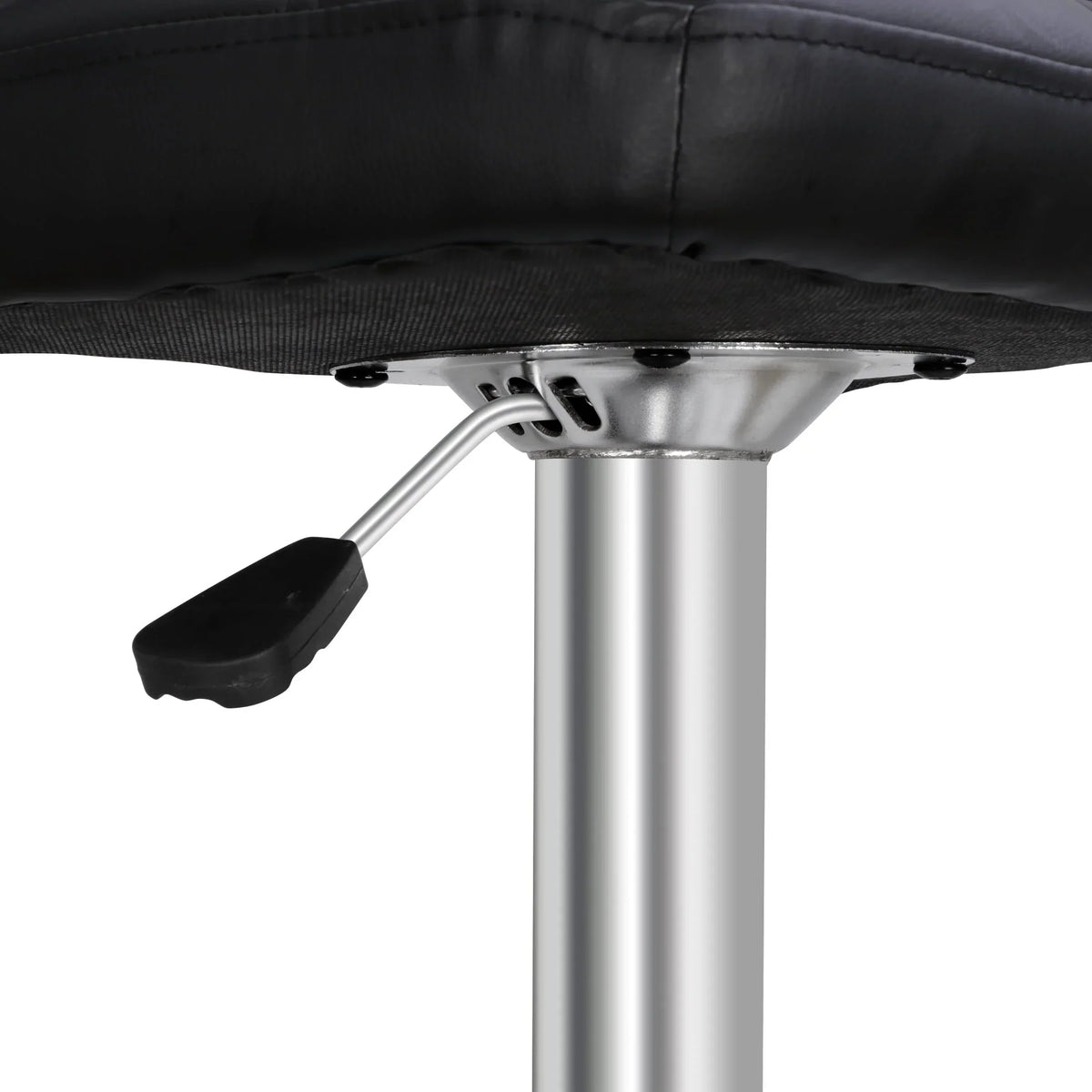 Nouveauté 2026 – Ensemble de 4 tabourets de bar ZENY , coussin moelleux, structure en métal, pivotants, 61-81 cm, noir